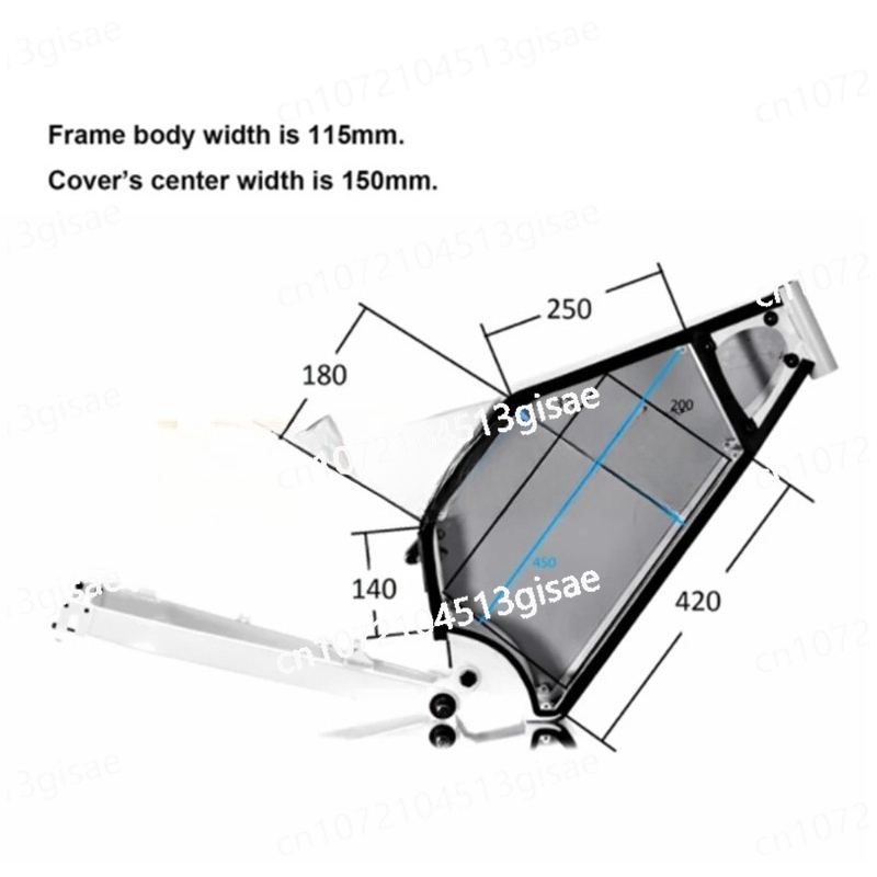 โครงจักรยานไฟฟ้าแบบแบตเตอรี่ใน - 8000W Stealth Bomber Ebike บทวิจารณ์และราคา